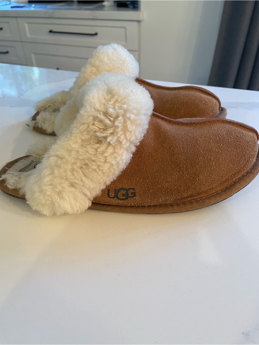 UGG Chestnut Cozy Shearling Slippers size 5